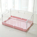 Axyaa Foldable Desk Pet Organizer with Transparent Large Capacity for Cosmetics and Stationery