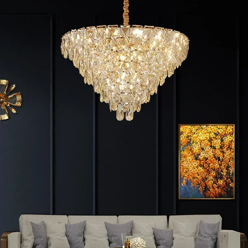 Luxury Crystal Chandeliers Lighting for Home Decor by Axyaa