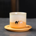 Axyaa Desert Camel Coarse Pottery Coffee Cup and Saucer Set