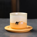 Axyaa Desert Camel Coarse Pottery Coffee Cup and Saucer Set