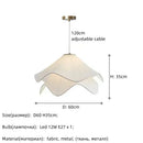 Axyaa Fabric Petal Pendant Lights: Creamy Nordic Bar Decor Lighting