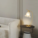 Axyaa Retro Copper Bedside Lamp: Romantic Bedroom Flower Decoration