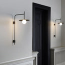 Axyaa Black Nordic Arm Wall Lamps LED Lights for Bedroom Dining Corridor