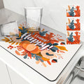 Axyaa Thanksgiving Drying Mat - Non-slip Kitchen Drain Pad and Heat Resistant Counter Mat