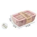 Axyaa Wheat Straw Lunch Box with Lid - Portable Bento Box for Students