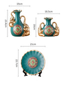 Axyaa Ceramic Flower Vase Set - Modern European Home Decor & Accessories