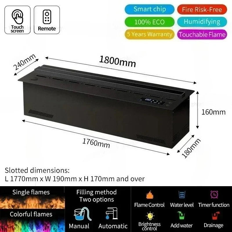 Axyaa 3D Ambience Fireplace Electric LED Humidifier for Indoor Living Room Decor