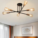 Axyaa 6-Head Iron Ceiling Chandelier for Home Decor and Dining Room