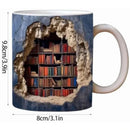 Axyaa Ceramic Library Book Mug Shelf Creative Space Design Coffee Cup Gift