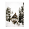 Nordic Elk House Winter Canvas Wall Art by Axyaa