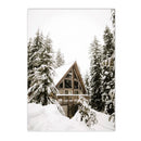 Nordic Elk House Winter Canvas Wall Art by Axyaa