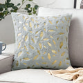 Axyaa Bronzing Golden Feather Style Plush Pillowcase for Festive Home Decor
