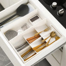 Axyaa Expandable Plastic Drawer Organizer with Partition Board Tray - Scalable Utensils Holder