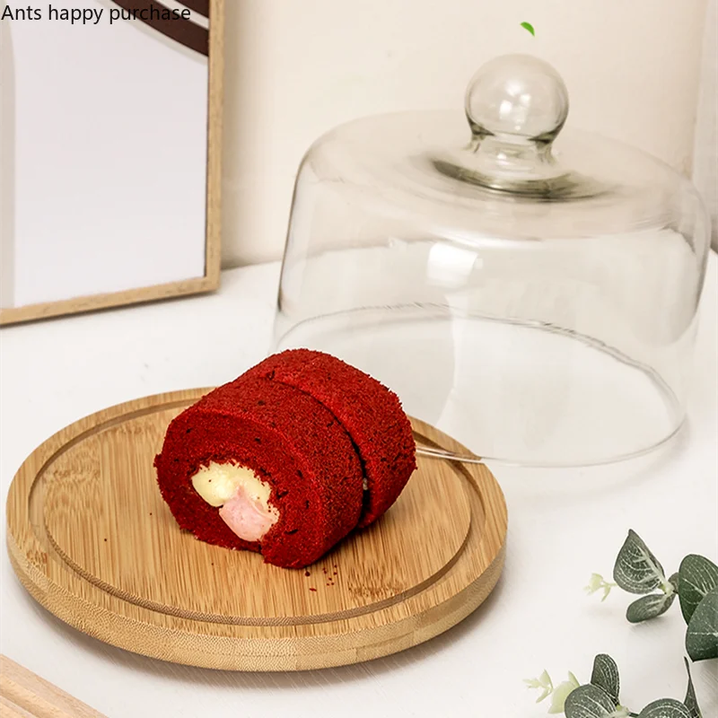 Axya Rotating Cake Tray with Glass Cover and Stand