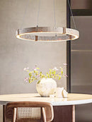 Luxurious Limestone Pendant Lamp by Axyaa for Dining Table, Kitchen Island, Hall