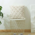 Plush White Cushion Cover Set by Axyaa - Diamond Home Decor - 30x50cm & 45x45cm