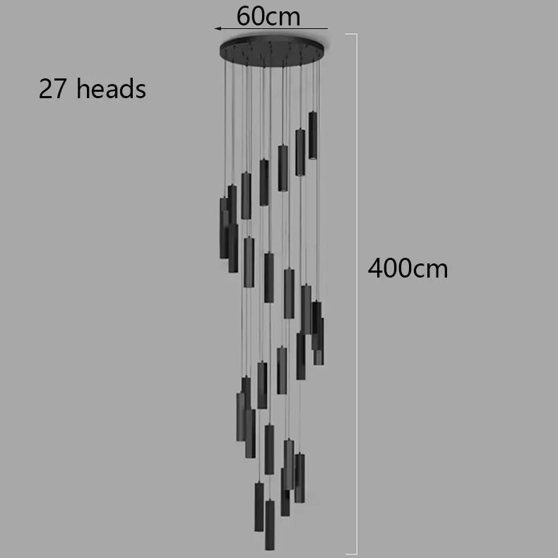 Axyaa Nordic Stair Chandelier Living Dining Room Pendant Ceiling Light