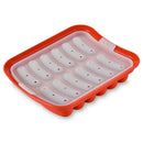 Axyaa Silicone Sausage Maker Mould with Lid, 12 Grids Hot Dog DIY Baking Tool