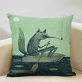 Axyaa Enchanted Forest Tree House Pillow Cover for Home Decor Sofa