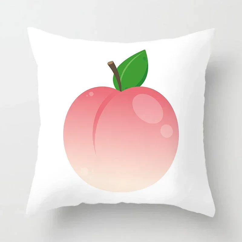Peachy Pink Pattern Cushion Cover 45X45CM for Sofa Decor by Axyaa
