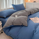 Axyaa Solid Color 4-Piece Bedding Set for Double Bed