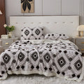 Axyaa Jacquard Lambswool Blanket: Warm, Skin-Friendly, Queen King Size Comforter