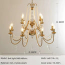 Axyaa Luxury Crystal Chandelier Foyer Pendant Light American Style Home Decor
