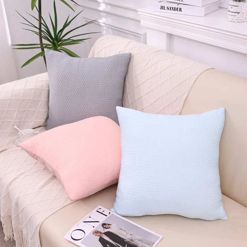 Axyaa Summer Ice Silk Cushion Covers 45x45cm - Soft & Cooling Home Decor Pillowcases