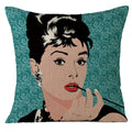 Audrey Hepburn Plush Cushion Cover by Axyaa - Home Decor Sofa Pillow Cover