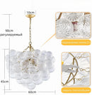 Axyaa Luxury Glass Chandelier Pendant Lamp with E14 Bulb