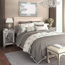 Axyaa Crystal Crush Glass Mirror for Home Decor in Silver Tones