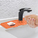 Axya Silicone Faucet Mat: Sink Sponge Drain Rack, Splash Catcher & Countertop Protector