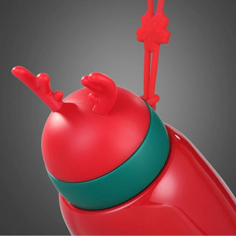 Axyaa Cartoon Antler Stainless Steel Thermos Cups: Festive Couple Cups for Christmas, New Year.