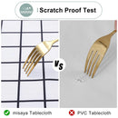 Axyaa Waterproof Cloth Table Cover - Stain Proof Tablecloth for Dining Room, Kitchen & Outdoor
