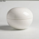 Axya Round Ceramic Soup Basin with Lid Snack Desserts Plate - 18 words