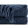 Axyaa Knitted Throw Blanket for Couch - Soft & Thick Decorative Sofa Blanket