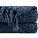 Axyaa Knitted Throw Blanket for Couch - Soft & Thick Decorative Sofa Blanket