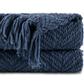Axyaa Knitted Sofa Blanket Soft Thick Plaid Throw Home Decor