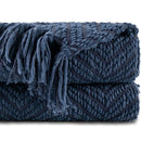 Axyaa Knitted Sofa Blanket Soft Thick Plaid Throw Home Decor