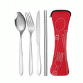Axyaa Stainless Steel Cutlery Set - Knife, Fork, Spoon, Chopsticks