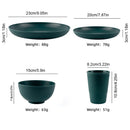 Axyaa Wheat Straw Tableware Set - Unbreakable Eco-Friendly Dinnerware & Cutlery
