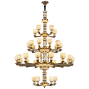 Axyaa All Copper Jade Chandelier for Living Room, Dining Room, Bedroom, Duplex Building