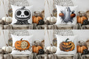 Axyaa Halloween Pumpkin Jack Decor Pillow Cover for Sofa Bedroom Car