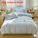 Axyaa Silk Soft Satin Jacquard 4-Piece Bed Sheet Set