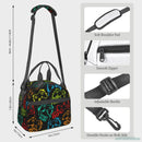 Compact Colorful Joystick Game Lunch Bag by Axyaa - Shoulder Strap, Reusable Lunch Box for School & Work
