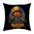 Axyaa Halloween Dark Pumpkin Print Pillowcase Home Cushion Cover - 2023 Collection