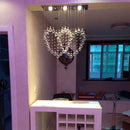 Axyaa Love Crystal Chandelier for Dining Room, Bedroom, or Bar