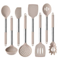 Axyaa 8-Piece Silicone Kitchen Utensil Set Stainless Steel Cooking Tools
