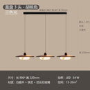 Axyaa Walnut Pendant Light: Vintage Style Glass LED Lamp for Home and Office