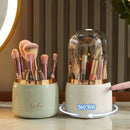 Axyaa 360° Rotating Makeup Brushes Holder & Cosmetic Organizer for Clear Jewelry Container